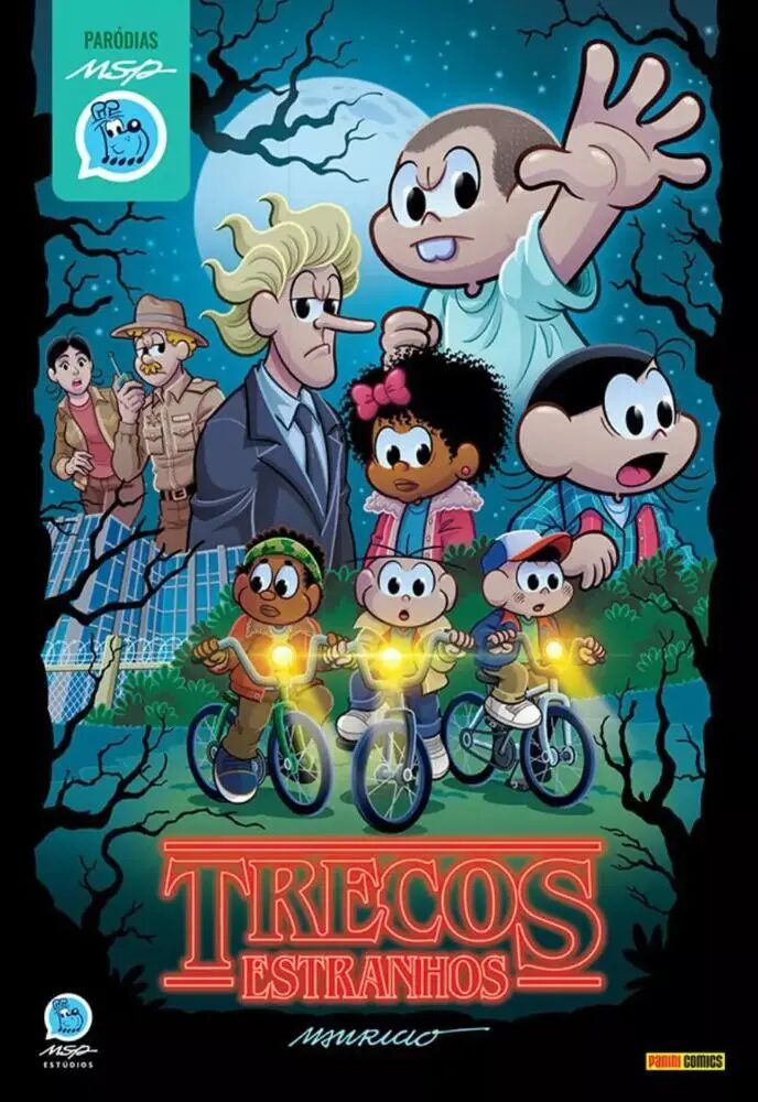 Cover of Trecos Estranhos, a Turma da Mônica parody